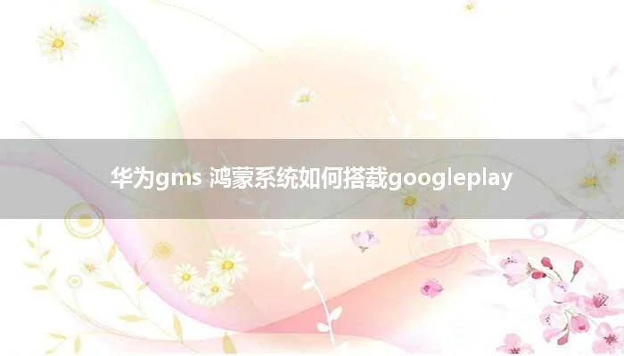 华为gms 鸿蒙系统如何搭载googleplay？