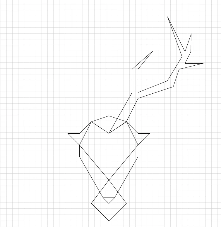 AI教程!手把手教你创建简约现代的直线鹿形LOGO