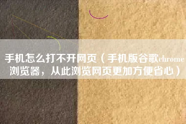 手机怎么打不开网页(手机版谷歌chrome浏览器,从此浏览网页更加方便省心) 手机怎么打不开网页(手机版谷歌chrome浏览器,从此浏览网页更加方便省心)