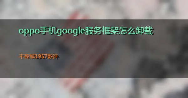 oppo手机google服务框架怎么卸载的相关图片