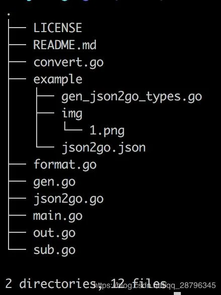 Golang Json文件解析为结构体工具-json2go