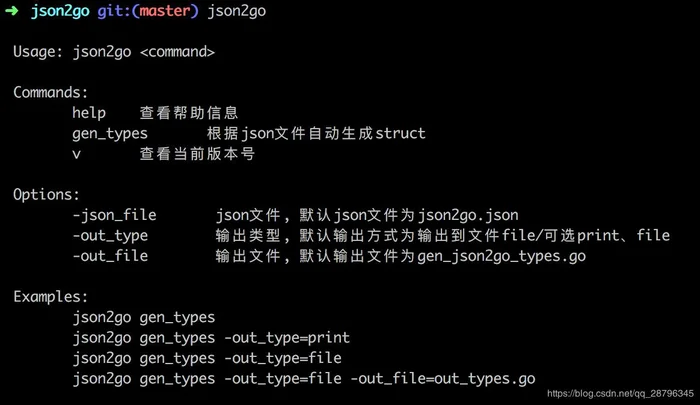 Golang Json文件解析为结构体工具-json2go