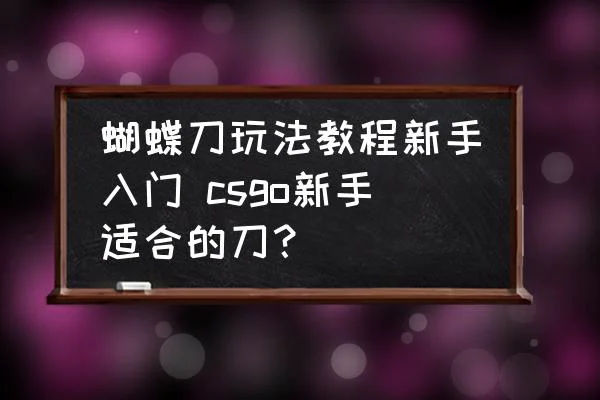 蝴蝶刀玩法教程新手入门 csgo新手适合的刀? 蝴蝶刀玩法教程新手入门 csgo新手适合的刀?