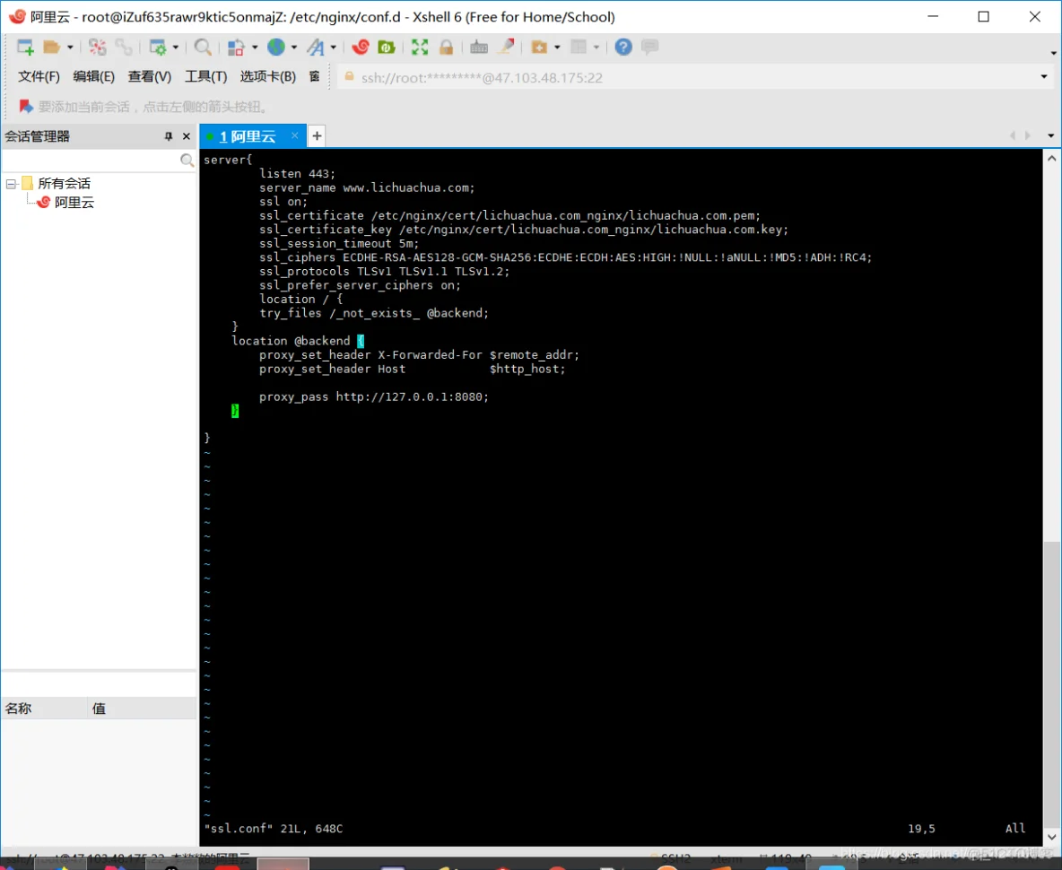 阿里云服务器（Ubuntu）-- 使用nginx添加网站的ssl证书（Golang）_nginx_11