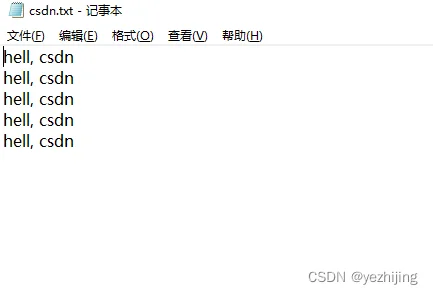 成功在文件中写入了内容
